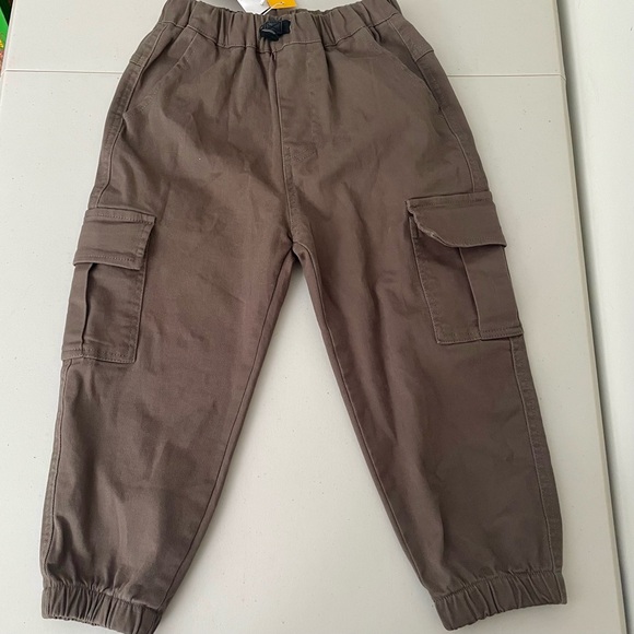 Mini Panda Other - NWT Mini Panda Kids 5T Pull Up Cargo Pants Elastic Waist Ankles